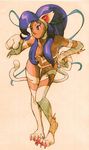  1girl animal_ears bangs bengus bent_over big_hair blue_eyes blue_hair breasts capcom cat cat_ears cat_paws cat_tail catgirl claws cute darkstalkers felicia fur hand_on_hip light_smile long_hair looking_away marvel marvel_vs._capcom marvel_vs._capcom_2 neko official_art paw_pose paws payot sexy sidelocks simple_background slit_pupils smile solo standing tail vampire_(game) 