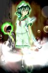  anchor black_hair ghost green_eyes hat highres hishaku miki_purasu murasa_minamitsu sailor sailor_collar sailor_hat short_hair shorts solo touhou 