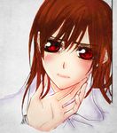  artist_request blush kurosu_yuuki lips lowres red_eyes red_hair tears vampire_knight yuki_cross 