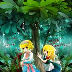  alice_margatroid blonde_hair braid hairband kirisame_marisa long_hair moonyan multiple_girls short_hair touhou yellow_eyes 