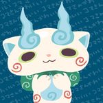  abbreviated_karakusa blue_background chuno furoshiki komasan no_humans solo translated youkai youkai_watch 