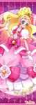  absurdres blonde_hair bow cure_flora earrings gloves go!_princess_precure haruno_haruka highres jewelry long_hair mode_elegant_(go!_princess_precure) pink_bow precure smile solo 