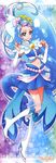  absurdres blue_eyes blue_hair boots character_name cure_mermaid earrings full_body go!_princess_precure highres jewelry kaidou_minami long_hair precure smile solo 