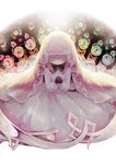  closed_eyes deemo dress girl_(deemo) gloves highres platinum_(deemo) praying shokujin_hatefukuchuu solo veil 