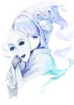  absurdres blue deemo girl_(deemo) highres hood looking_at_viewer mask masked_lady_(deemo) sairai_(deemo) shokujin_hatefukuchuu solo 