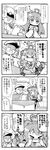  &gt;_&lt; 0_0 1boy 1girl 4koma admiral_(kantai_collection) ahoge bare_shoulders blush closed_eyes comic commentary_request crying detached_sleeves double_bun flying_sweatdrops greyscale hat heart herada_mitsuru highres kantai_collection kongou_(kantai_collection) long_hair military military_uniform monochrome nontraditional_miko nose_blush peaked_cap pleated_skirt sigh skirt streaming_tears tears translated uniform wavy_mouth wide_sleeves 