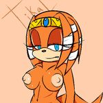  anthro breasts female koro_kizama nude oekaki pixel_art sonic_(series) tikal_the_echidna 