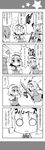  4koma alice_margatroid bow comic commentary_request greyscale hair_bow hairband highres kochiya_sanae konpaku_youmu long_hair monochrome multiple_girls o_o short_hair touhou translation_request wavy_mouth yuuki._(limit) |_| 