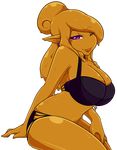  big_breasts bra breasts cleavage clothed clothing female flahne goo lips looking_at_viewer not_furry pointy_ears purple_eyes solo trials_in_tainted_space underwear 