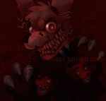  2015 animatronic anthro bear black_nose canine claws english_text five_nights_at_freddy&#039;s five_nights_at_freddy&#039;s_4 fox foxy_(fnaf) freddy_(fnaf) fur laugh machine male mammal mechanical nightmare_fuel red_fur robot sharp_teeth soul_devouring_eyes teeth text video_games xnirox 