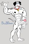  101_dalmatians 2015 big_muscles big_penis blu3danny blue_eyes canine collar dalmatian disney dog erection male mammal muscles nude penis pongo presenting solo spots thick_penis toony vein 