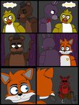  animatronic avian bear bird blue_eyes bonnie_(fnaf) canine chica_(fnaf) chicken comic five_nights_at_freddy&#039;s fox foxy_(fnaf) freddy_(fnaf) lagomorph lucioro machine male mammal mechanical rabbit robot video_games 