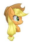  2015 applejack_(mlp) blonde_hair equine female feral freckles friendship_is_magic green_eyes hair hat horse mammal my_little_pony pony portrait shadowovermars side_view smile solo 