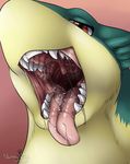  2015 ambiguous_gender female looking_at_viewer mawshot nintendo nummynumz open_mouth pok&eacute;mon quilava saliva solo teeth tongue tongue_out video_games 