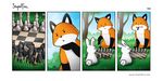  :i amazing annoyed canine cheating chess comic eating emily_chan fox humor lagomorph mammal nom rabbit stupidfox thinking this_is_why_we_can&#039;t_have_nice_things victory what 