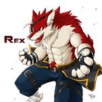  2012 abs anthro biceps canine chest_tuft eye_patch eyewear fur male mammal muscles pecs takemoto_arashi tuft wolf yellow_eyes 