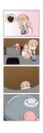  /\/\/\ 1girl 4koma :d absurdres alternate_hairstyle apron bandana blonde_hair bow bowl bowtie braid bucket chibi comic determined dress fairy_wings flying flying_sweatdrops food gradient gradient_background hat highres lily_white long_hair minigirl open_mouth pink_dress pot rakugaki-biyori red_bow sidelocks silent_comic single_braid smile solo soup spoken_object steam surprised sweatdrop touhou v-shaped_eyebrows very_long_hair wings 