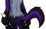  2015 alternate_color ambigious_gender black_fur butt claws digital_media_(artwork) fan_character fur lucario multicolored_fur nintendo pok&eacute;mon purple_fur shezmu spike vibrantechoes video_games 