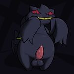 balls banette erection ghost looking_at_viewer male nintendo nude penis pok&eacute;mon smile solo spirit standing toy trapmagius video_games 