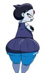  alpha_channel big_butt black_hair blue_eyes blue_skin butt clothed clothing crash_bandicoot_(series) dress_shirt female hair human humanoid legwear little_cupcake looking_back mammal miniskirt nina_cortex overweight rear_view school_uniform shirt simple_background skirt slightly_chubby smile socks solo standing thick_thighs tight_clothing transparent_background uniform video_games wide_hips young 