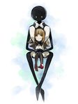  adjusting_clothes bad_id bad_pixiv_id bow bowtie deemo deemo_(character) dressing_another full_body girl_(deemo) happy height_difference hk_(nt) hug hug_from_behind pantyhose sitting smile 