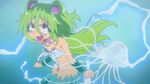  1girl animated animated_gif electrocution green_hair jellyfish lowres mermaid monster_girl muromi-san namiuchigiwa_no_muromi-san 