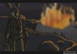  2015 animatronic fire five_nights_at_freddy&#039;s five_nights_at_freddy&#039;s_3 lagomorph machine mammal mattartist25 mechanical rabbit robot springtrap_(fnaf) video_games 