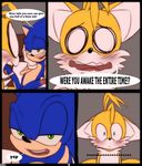  2015 blush crazedg english_text green_eyes male miles_prower penis sonic_(series) sonic_the_hedgehog text 
