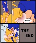  2015 after_sex blush crazedg cum cum_in_ass cum_inside cum_on_penis english_text green_eyes kissing male miles_prower penis sonic_(series) sonic_the_hedgehog text 
