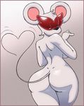  &lt;3 2015 anthro big_butt biggysix black_nose breasts butt female fur half-closed_eyes looking_back mammal mario_bros mask ms_mowz nintendo paper_mario plain_background rat rear_view rodent solo video_games white_background white_fur 
