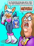  2015 angry blue_eyes breasts brown_hair chris_chan_(character) cleavage clothed clothing curtsibling english_text eyewear female glasses hair hedgehog human male mammal open_mouth photo rouge_the_bat sonic_(series) sonic_boom sonic_the_hedgehog sonichu text video_games wings 
