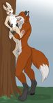  canine cub female forced fox grass holly_marie_ogburn lagomorph licking male male/female mammal outside rabbit rape tears tongue tongue_out tree young 