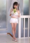  asian bloomers bridal_veil flower heels junior_idol looking_at_viewer makihara_ayu midriff photo white_gloves 