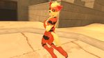  2015 3d anthro arcanine black_fur butt canine cgi covering female fur hair hi_res looking_at_viewer mammal nintendo nude open_mouth orange_fur pok&eacute;mon pok&eacute;morph pyrofrost135 smile solo source_filmmaker video_games 