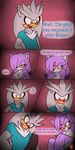  areola blaze_the_cat blush breasts bulge chacumera chest_tuft clothing comic duo english_text erection fangs feline female fur half-closed_eyes hedgehog male male/female mammal nipples nude open_mouth penis seductive silver_the_hedgehog smile sonic_(series) teeth text tongue tuft 