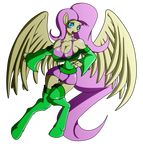  2011 alpha_channel animewave anthro anthrofied blue_eyes bra breasts camel_toe cleavage clothed clothing equine female fluttershy_(mlp) friendship_is_magic hair legwear mammal my_little_pony pegasus pink_hair plain_background skirt solo stockings transparent_background underwear wings 
