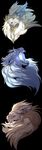  bust dragon fur horn ice_breath jieknga looking_at_viewer male mane solo tundra_dragon white_fur 