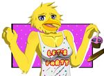  avian bird chica_(fnaf) chicken cupcake_(fnaf) danuelragon34_(artist) five_nights_at_freddy&#039;s looking_at_viewer purple_eyes video_games 