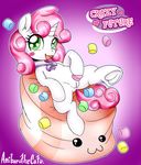  2015 anibaruthecat cub equine female feral green_eyes hair hi_res hooves horn lying mammal marshmallow my_little_pony on_back open_mouth pussy solo spread_legs spreading underhoof unicorn young 