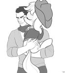  2015 applejack_(mlp) bed clothing cute cutie_mark duo earth_pony equine eyes_closed female feral freckles friendship_is_magic hair hat horse human kissing male mammal monochrome my_little_pony pony txlegionnaire 