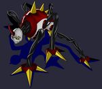  armor bandai claws demon digimon evil horns infermon monster mummymon no_humans solo walking 