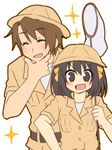  1girl bangs black_eyes black_hair brown_eyes butterfly_net hand_net hat koizumi_itsuki short_hair suzumiya_haruhi suzumiya_haruhi_no_yuuutsu taiki_(6240taiki) 