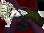  :p alois_trancy black_legwear blonde_hair blue_eyes kuroshitsuji male_focus otoko_no_ko shelty shorts smile solo thighhighs tongue tongue_out 