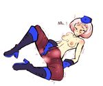  blue_gloves bob_cut boots breasts elizabeth_(persona) fingering gloves hat high_heel_boots high_heels masturbation nipples nude one_eye_closed pantyhose persona persona_3 pussy shirukawablvd silver_hair thigh_boots yellow_eyes 