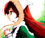  bad_id bad_pixiv_id brown_hair green_eyes hands_clasped iseki_(kuroshura_no_tabiji) long_hair own_hands_together rozen_maiden solo suiseiseki 