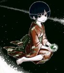  bad_id bad_pixiv_id barefoot black_hair feet iseki_(kuroshura_no_tabiji) japanese_clothes kimono mushishi renzu_(mushishi) short_hair solo 