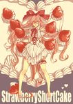  arm_garter bad_id bad_pixiv_id bow cake circus66 dress elbow_gloves food food_themed_clothes fruit garters glasses gloves hair_bow legs lolita_fashion long_hair original pastry pink_hair solo strawberry yellow_eyes 