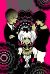  2boys amane_misa black_eyes black_hair chiyo_(rotsurechiriha) death_note gothic_lolita l_(death_note) lolita_fashion multiple_boys yagami_light 