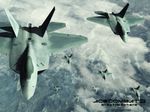  ace_combat ace_combat_3 airplane f-22 flight formation jet official_art plane wallpaper 