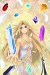  armband blonde_hair blue_eyes bou_nin cosmos_(dff) crystal dissidia_final_fantasy dress final_fantasy highres long_hair tiara 